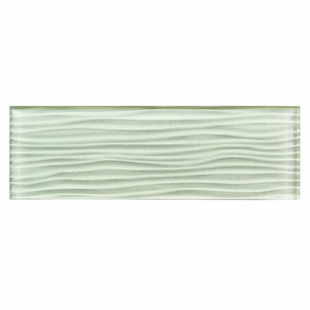 ANDOVA TILES Enchant-Parade 12 in. x 4 in. Textured Straight Edge Glass Wall & Floor Tile, 10PK Andova Tiles